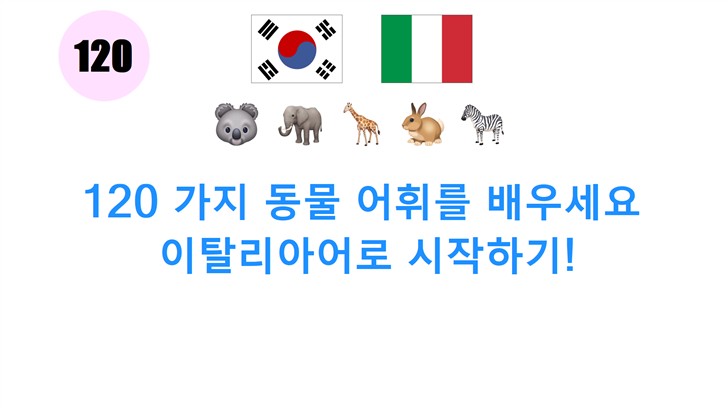 120 가지 동물 어휘를 배우세요: 이탈리아어로 시작하기!
